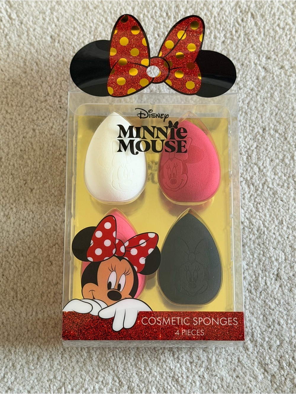 Disney Minnie Mouse Makeup Sponge Set - White, Pink, Black
